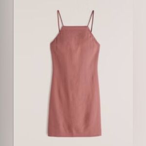 Abercrombie Open Back Slip Mini Dress in Coral - XXSP